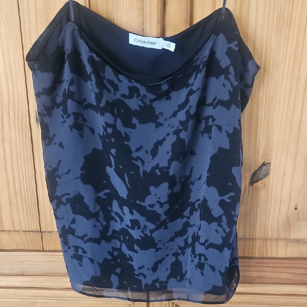 Calvin Klein Black and Gray Camisole